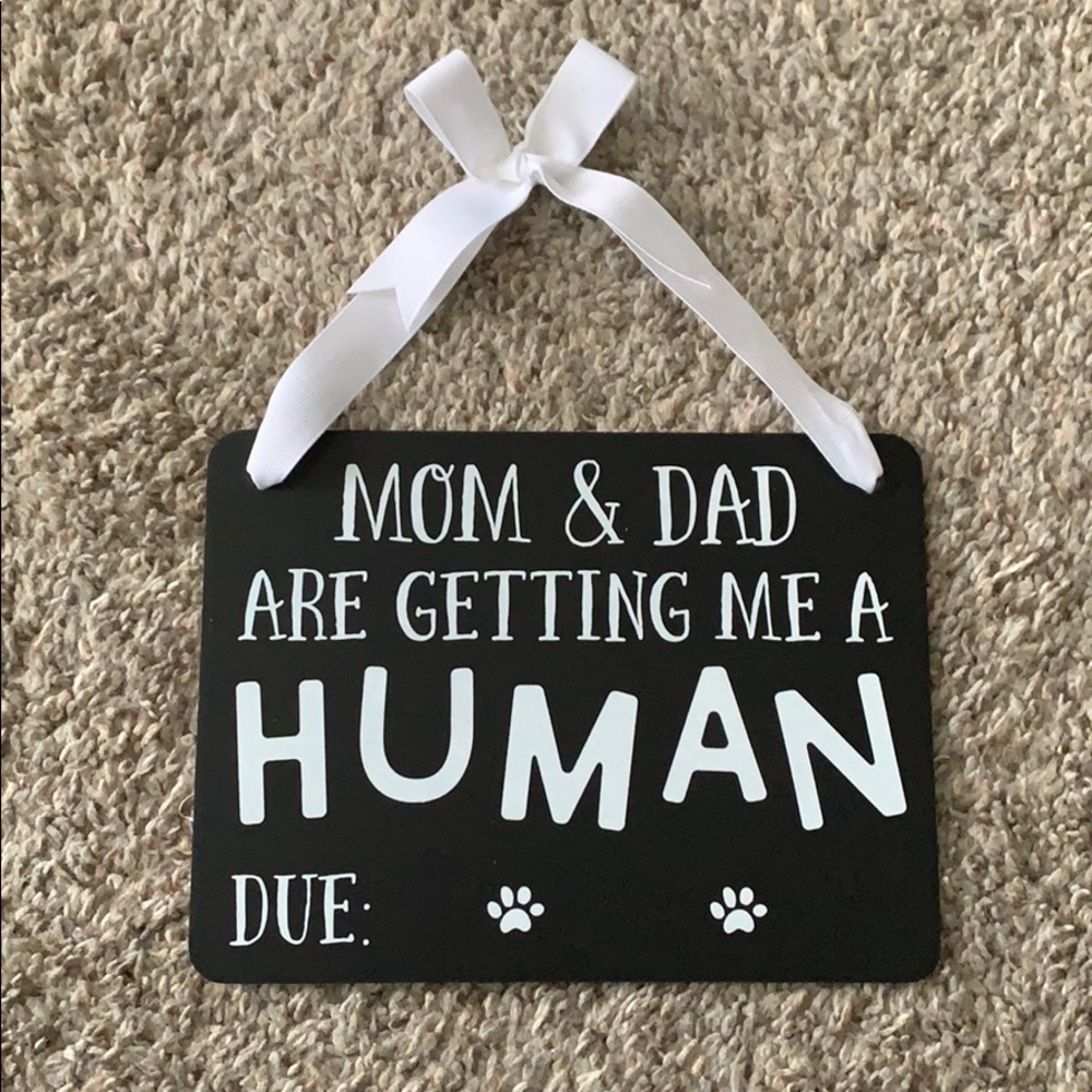 Adorable sign to announce pregnancy/adoption!